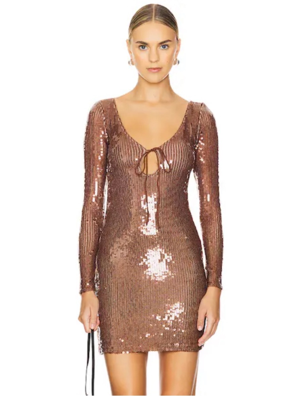 Bardot Verona Sequin Mini Dress in Chocolate ❤️IN STORES❤️NWT❤️ S/6